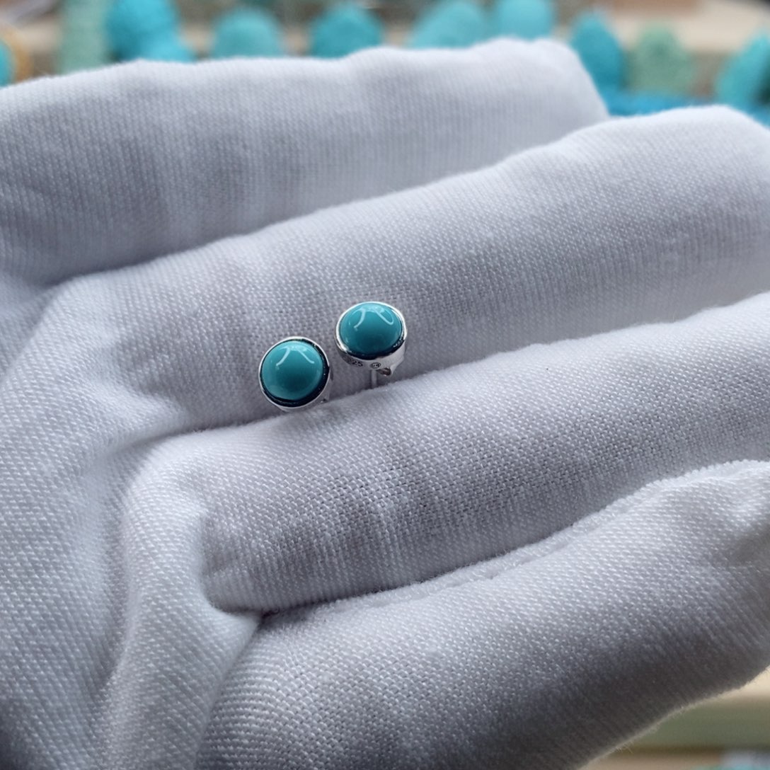 绿松石珠宝奇石银S925镶嵌