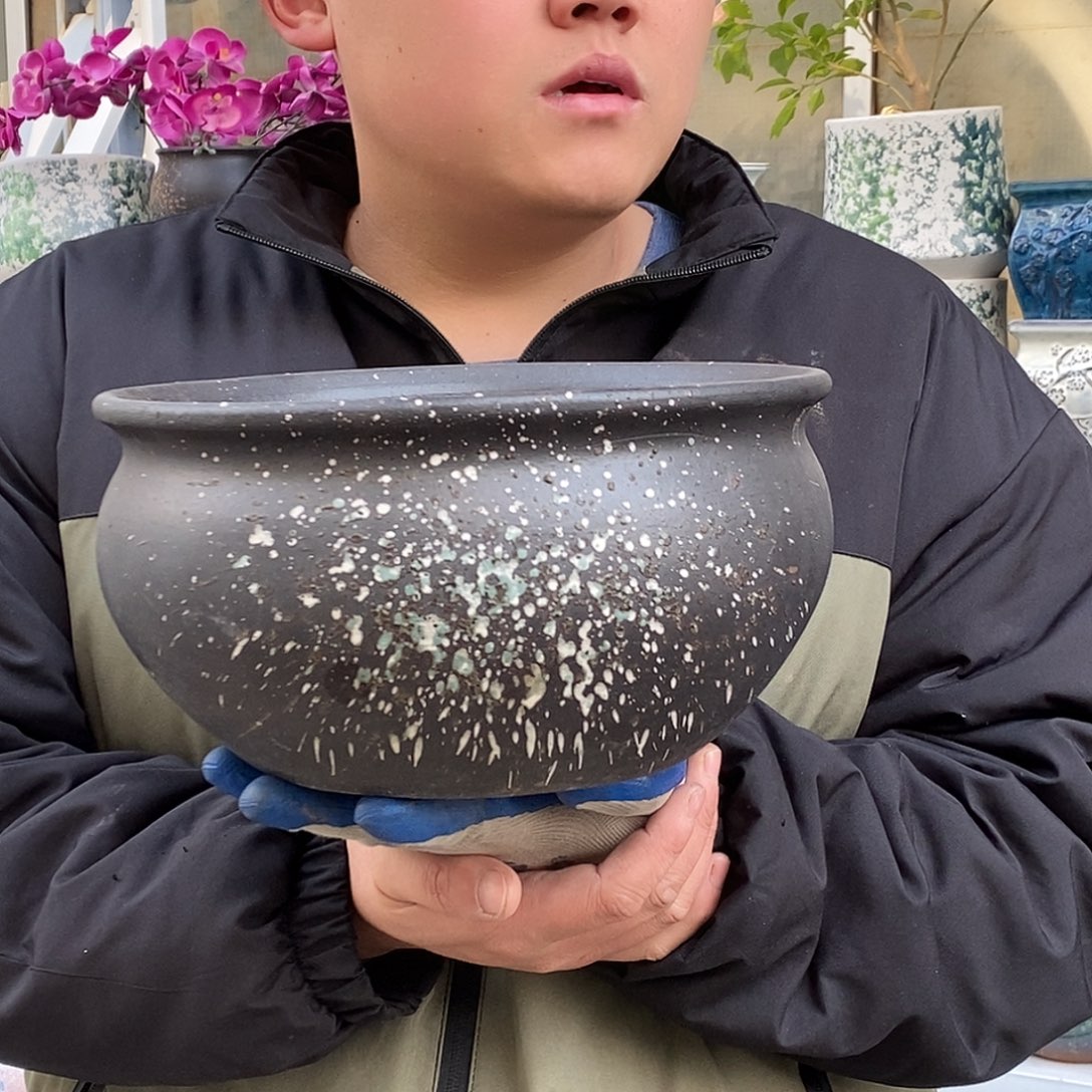 紫砂花盆口25高13福利