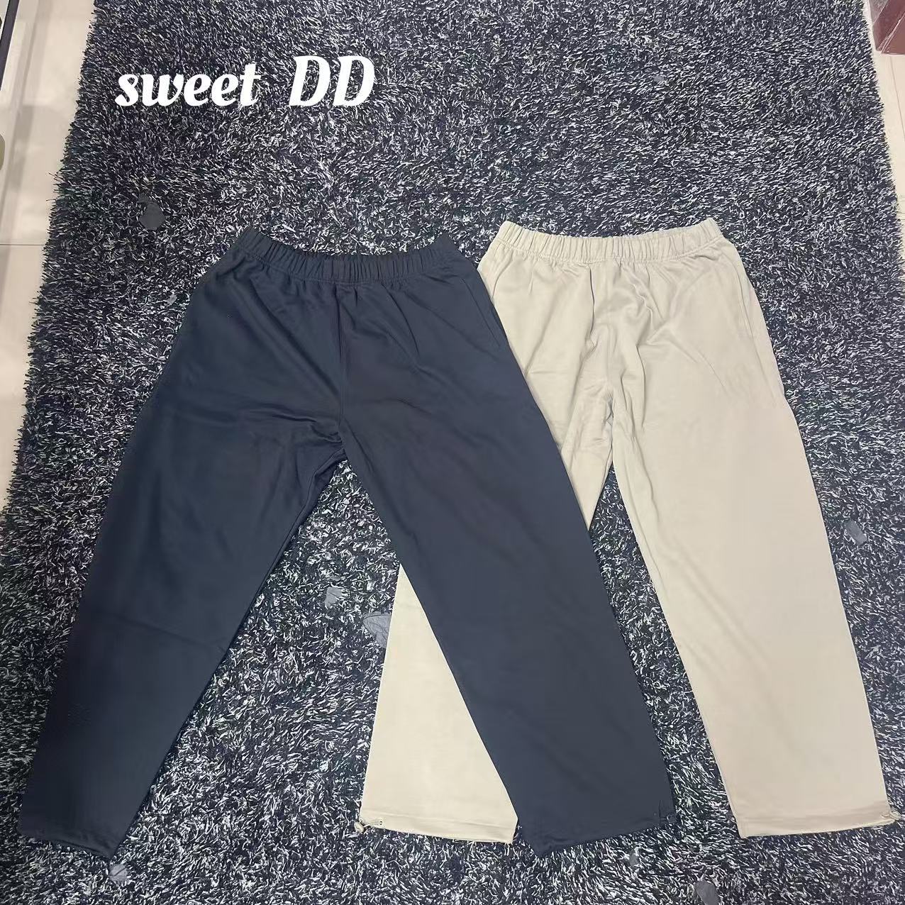 Sweet DD 男士毛圈双色宽松版小花刺绣休闲长裤