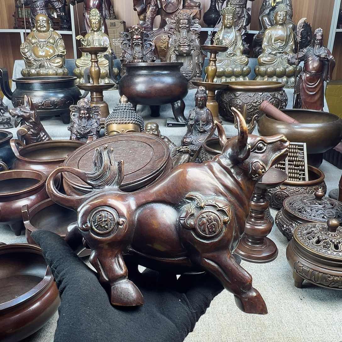 铜香炉铜摆件铜工艺品风水摆件