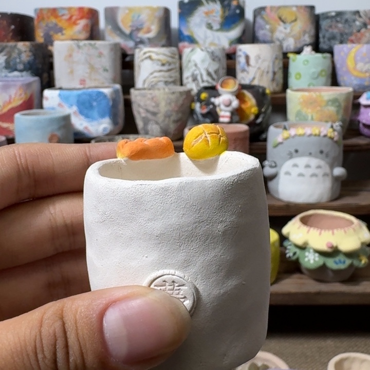 4****青梦陶艺花盆手作