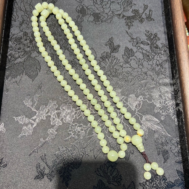 黄白河磨玉108粒