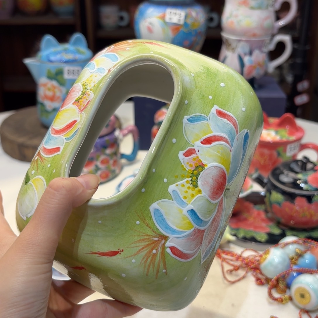 景德镇手绘高温釉下彩陶瓷茶具