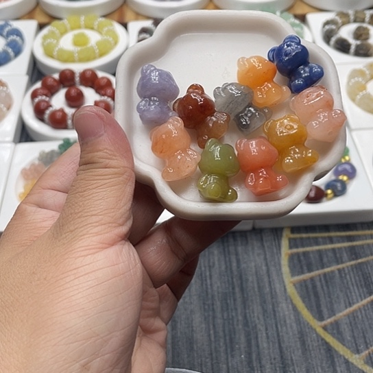 石英质玉（非洲翠）合金个性简约大方时尚