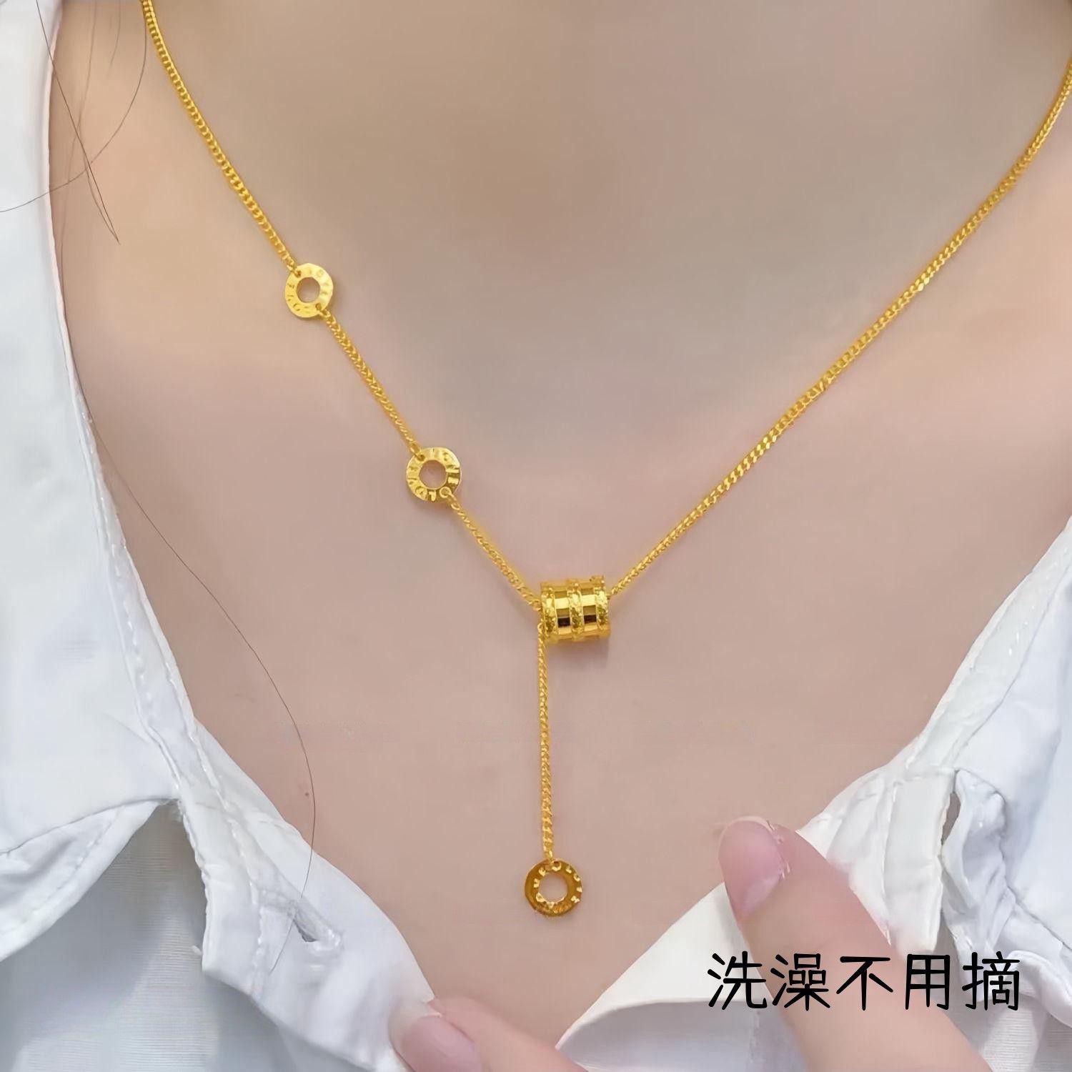 【泓金链】小蛮腰套链时尚百搭项链