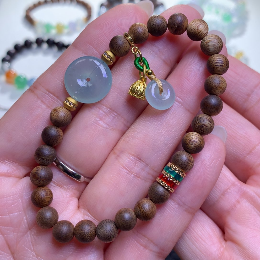 未镶嵌手链翡翠翡翠手串平安扣