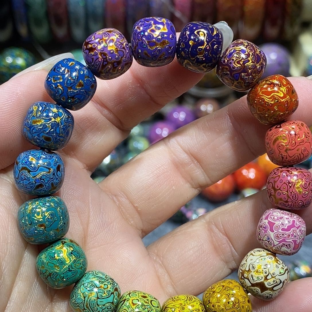 漆宸阁大漆珠1.0*1.1多宝