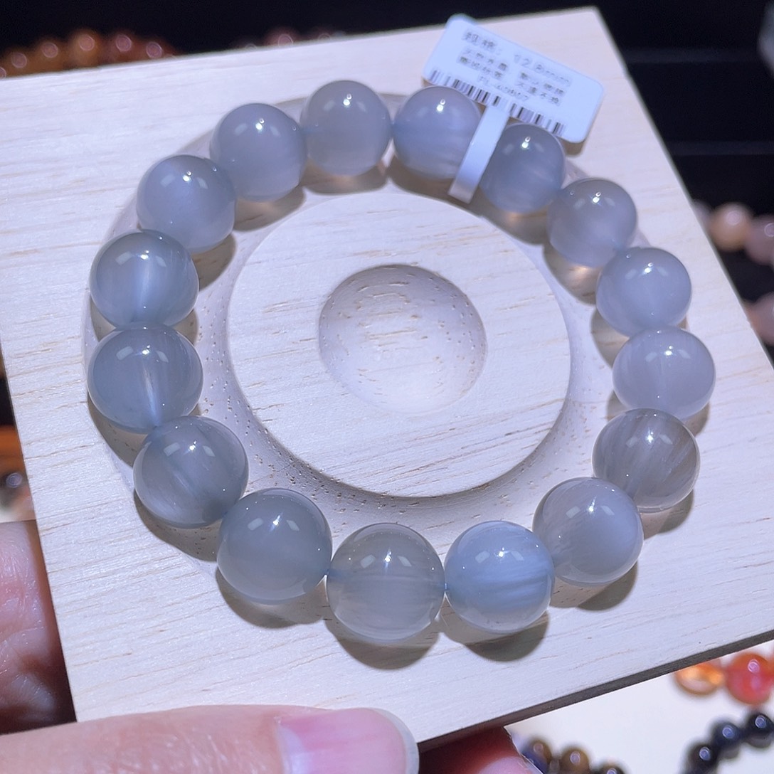 水晶手链未镶嵌兔毛手链，晶体通透