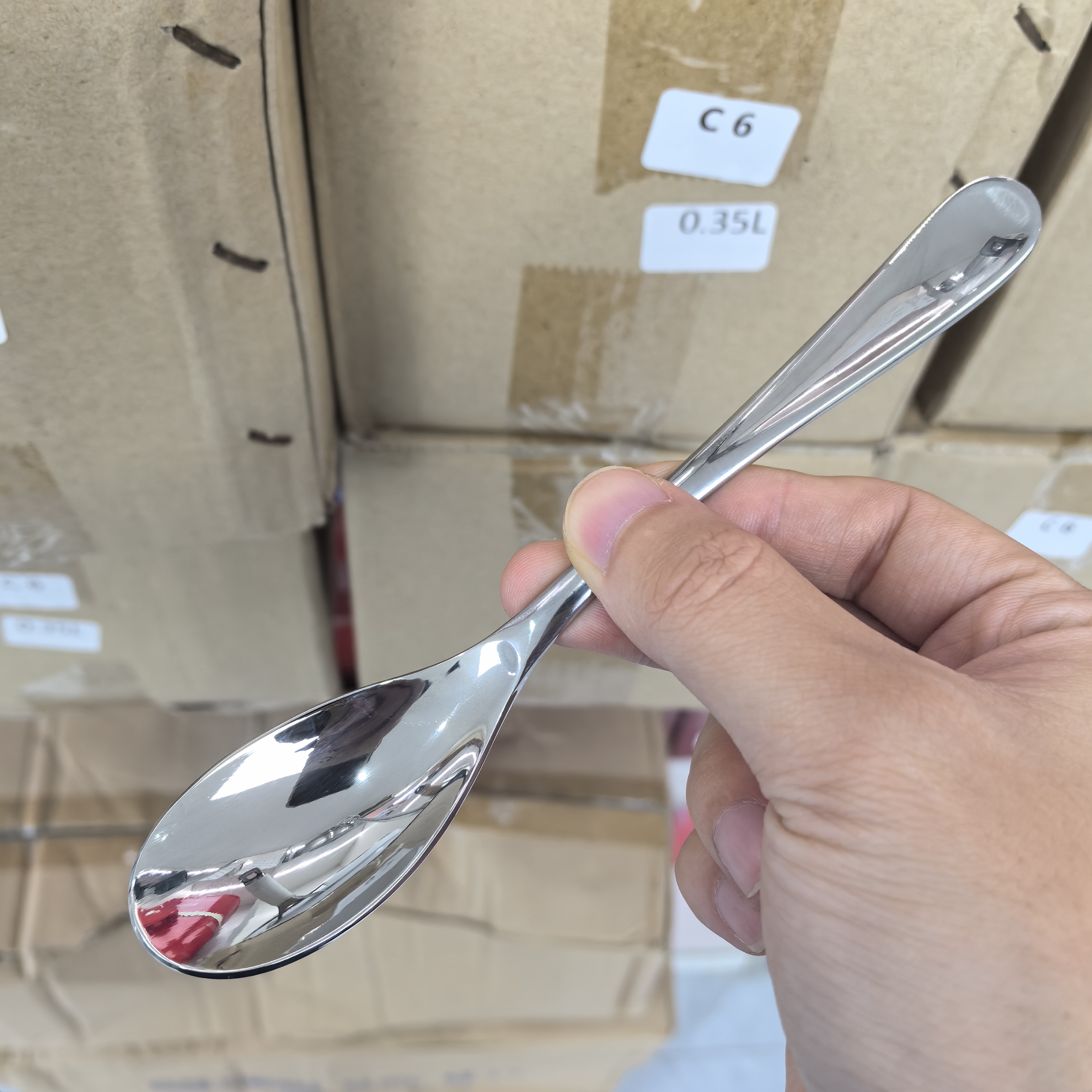 （两支装）304不锈钢17cm钢勺镜面抛光吃饭勺子