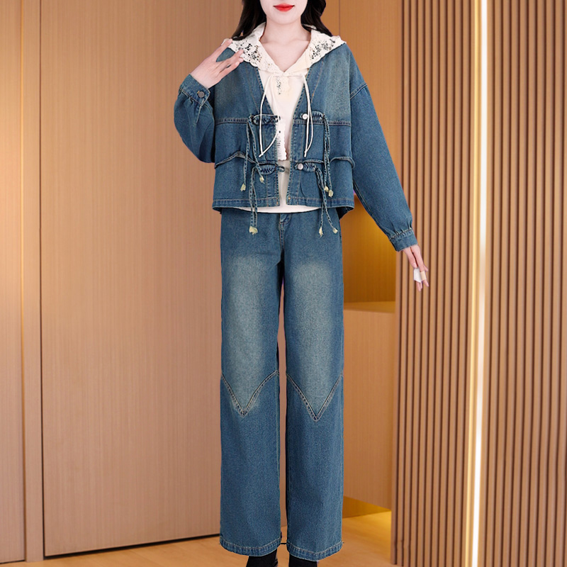 优雅新款气质时尚大气减龄休闲收腰显瘦套裤24302-DXD