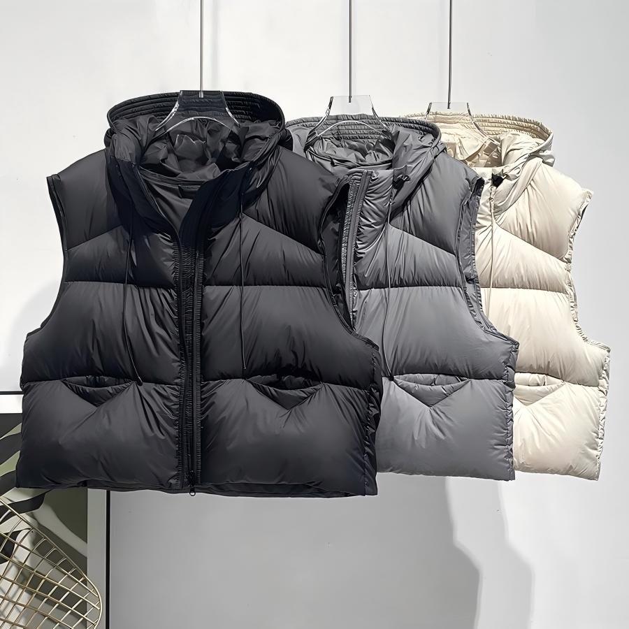 萌萌Pm酱马甲新国标云感高奢连帽90羽绒服-SS11