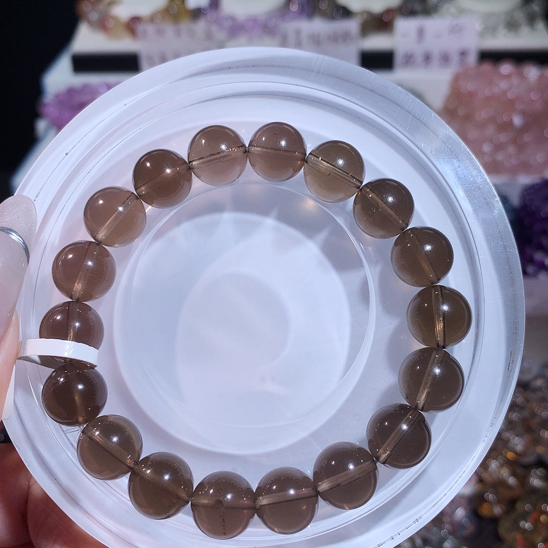 未镶嵌手链水晶茶晶11m