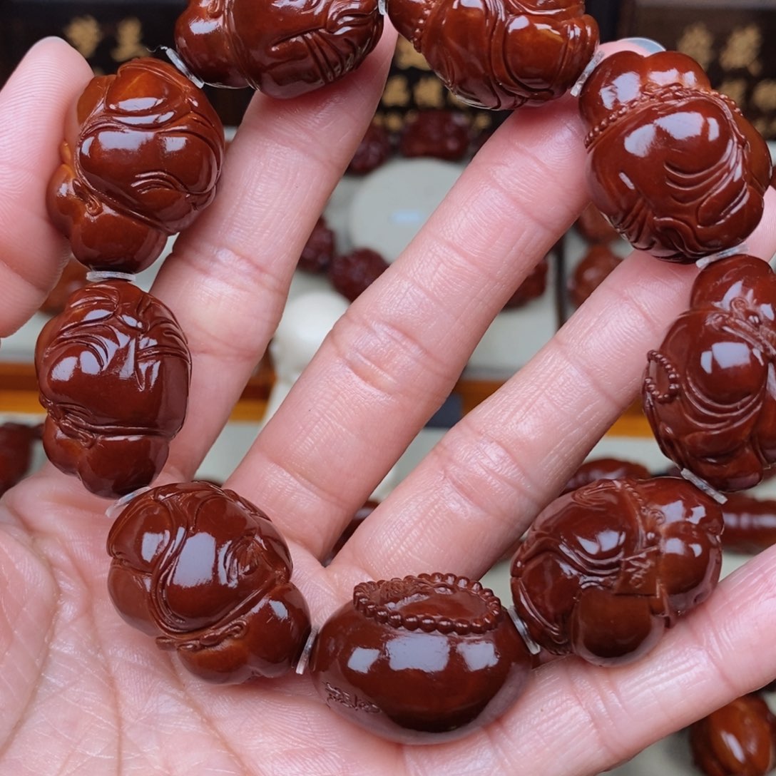 橄榄核手串我****人弥勒，