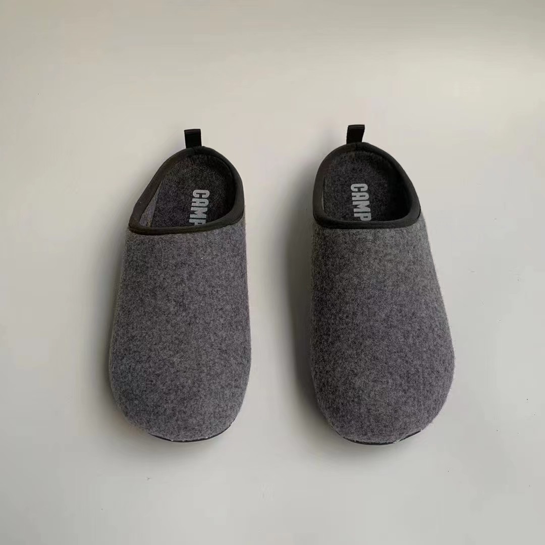 CAM男女同款时尚秋冬保暖毡子舒适包头拖鞋