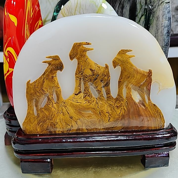 石材三羊开泰，，，，，