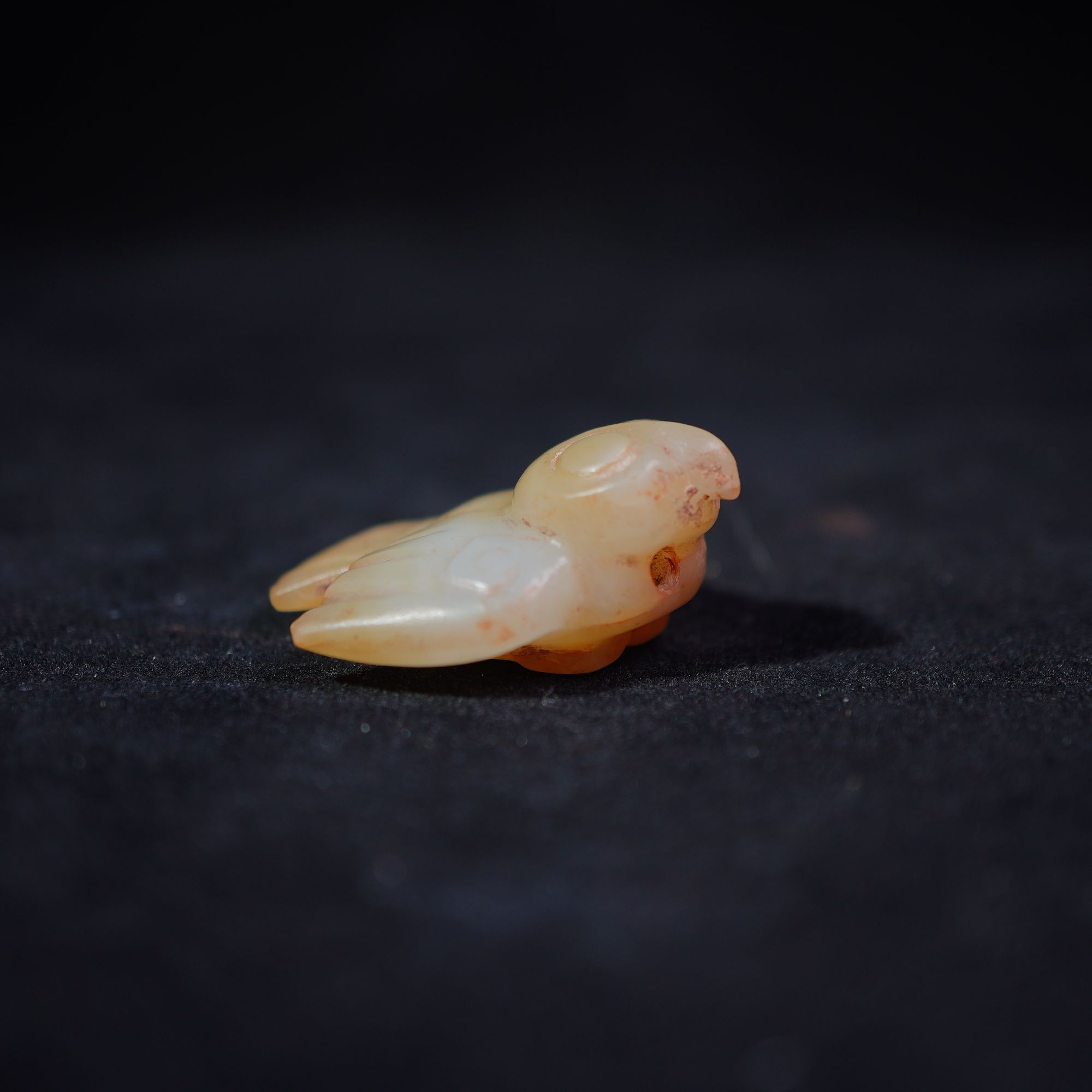 46G13  明 和田玉玉鸮鸟吊坠