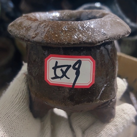 红陶粗陶花盆手工