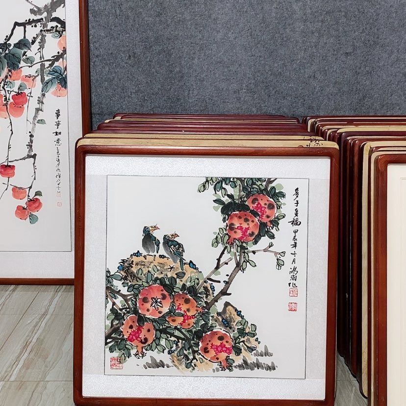 【闪购商品】国画书画作品带框65×65厘米