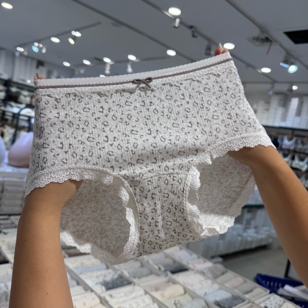 尤米针织（新款5条装6163款灰色系棉质中腰大包臀亲肤透气女士内）