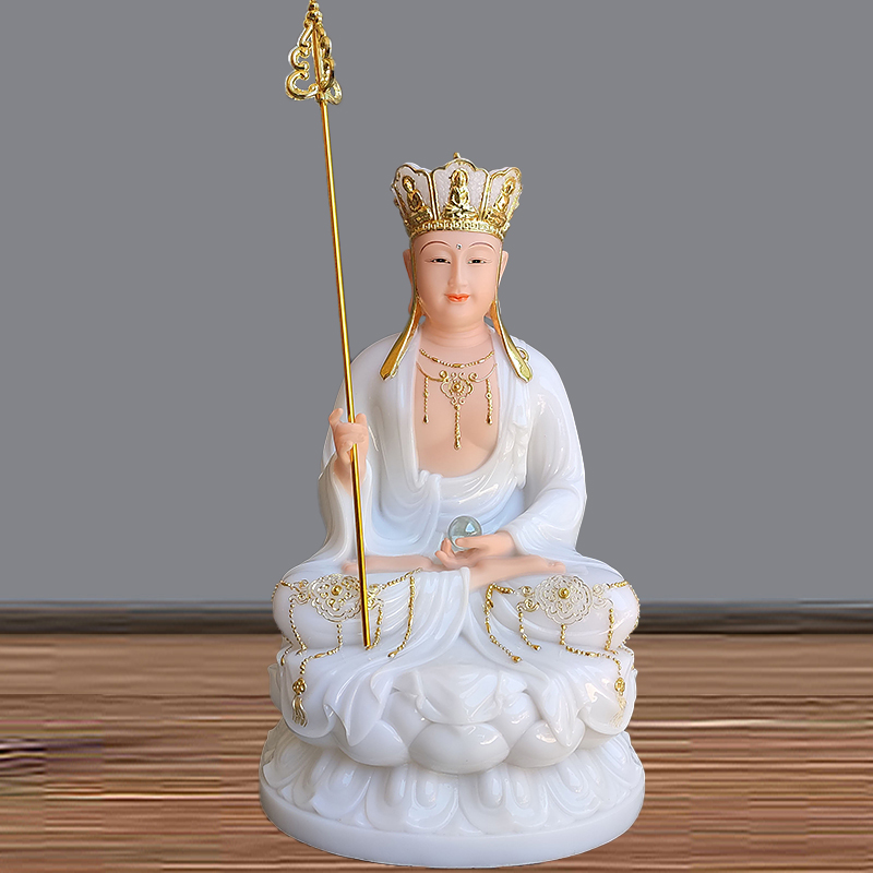 娑婆三圣全堂佛释迦牟尼药师观音菩萨弥勒佛地藏王神像堂口摆件