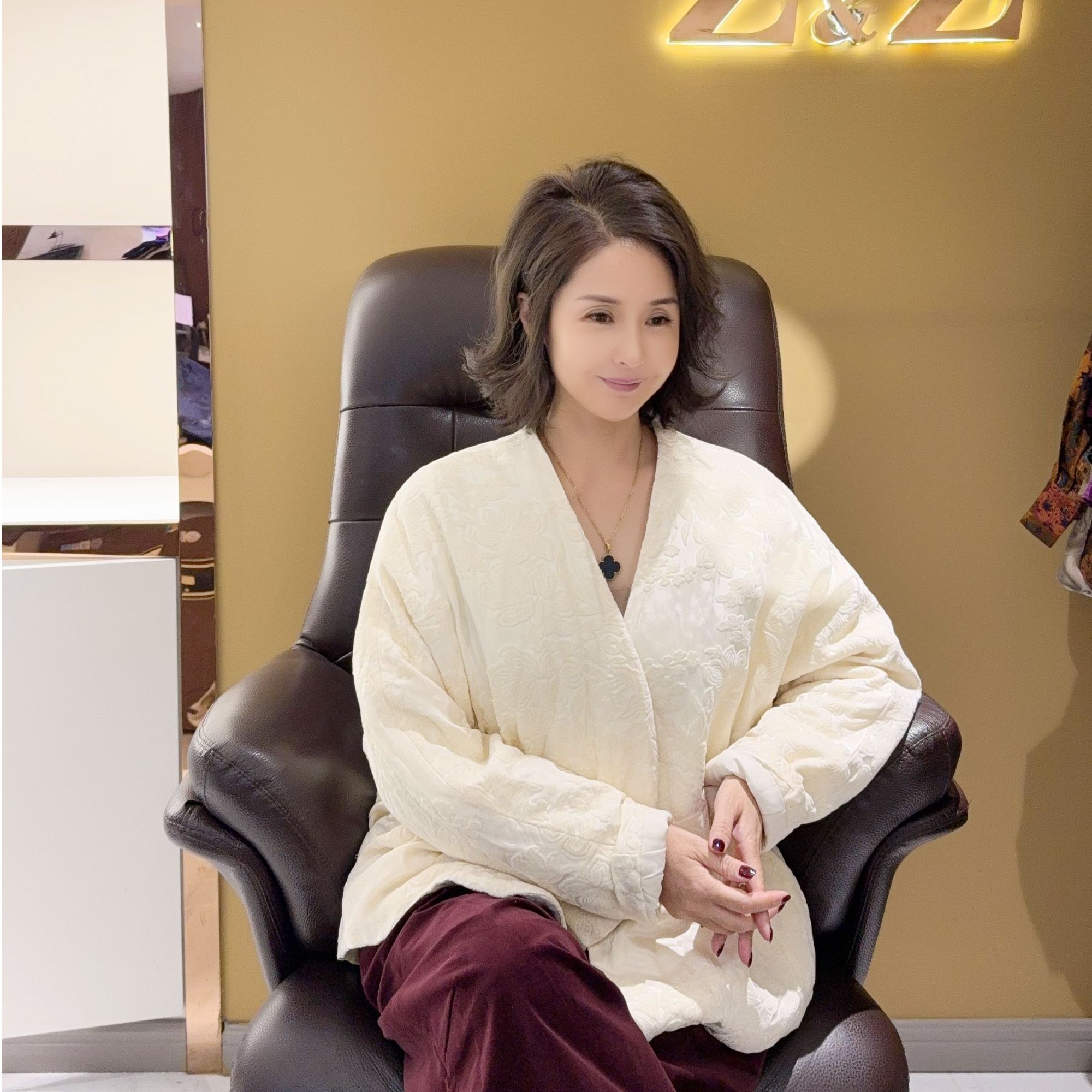 【珍珍美学馆】【提花棉服】复古时尚气质百搭短款棉服W-83892