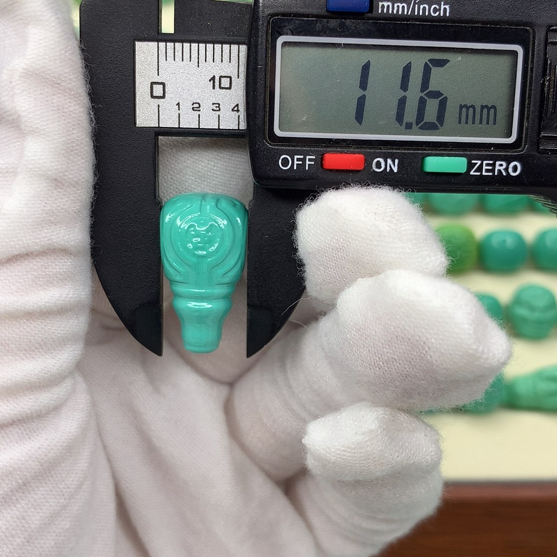 湖北高瓷绿博古三通11.6