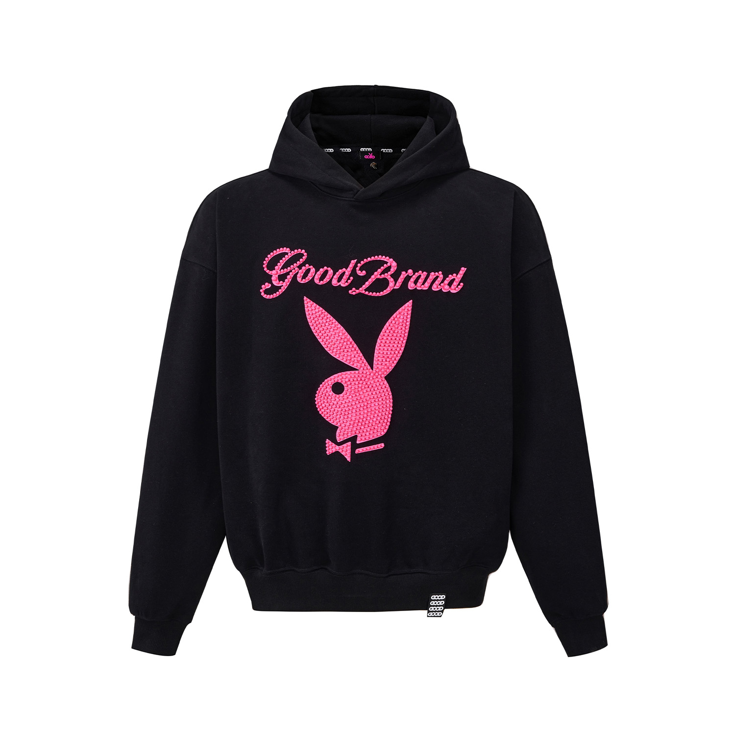 GB-GOODBRAND x PLAYBOY 2025FW 基础黑粉logo轻奢时尚连帽卫衣