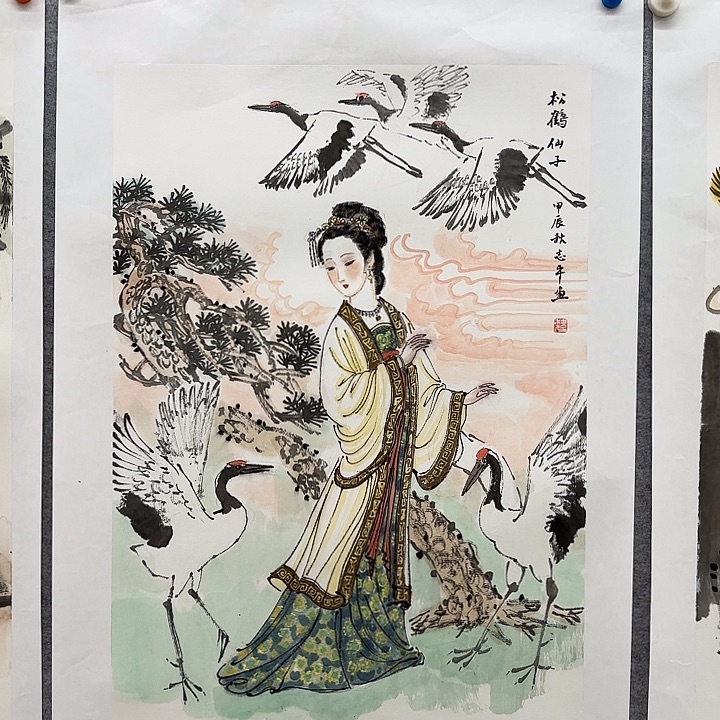 国画花鸟等多种鸟类和鸟类为70.45