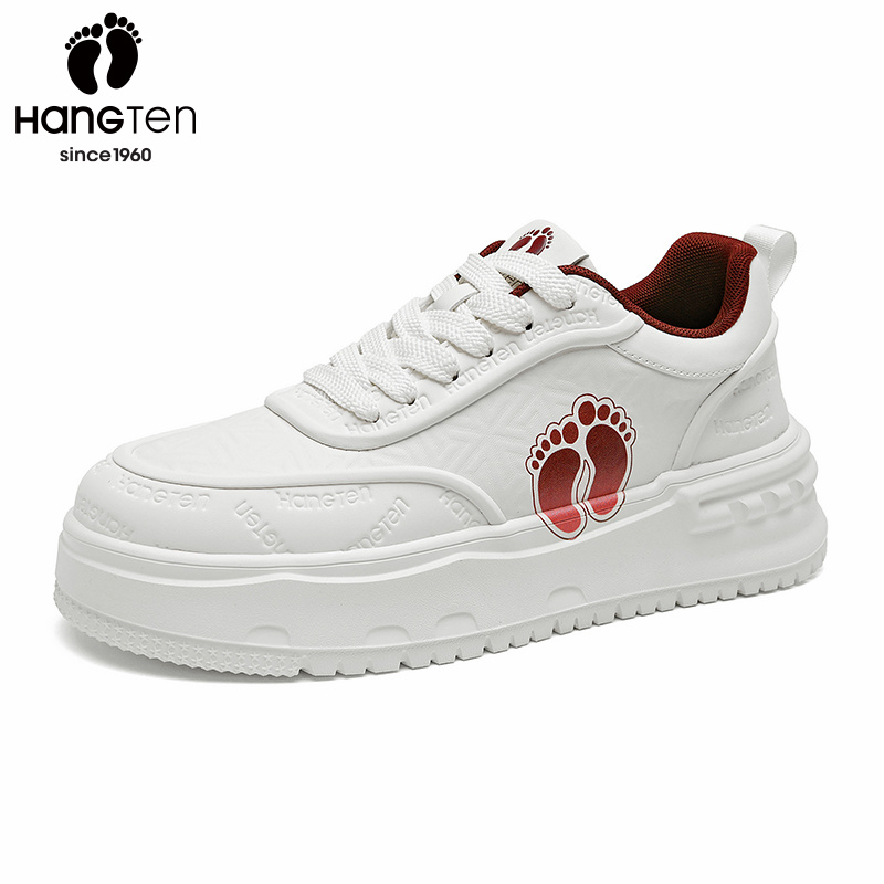 美国欢腾2026冬季新款时尚印花百搭小白鞋厚底增高休闲低帮板鞋子