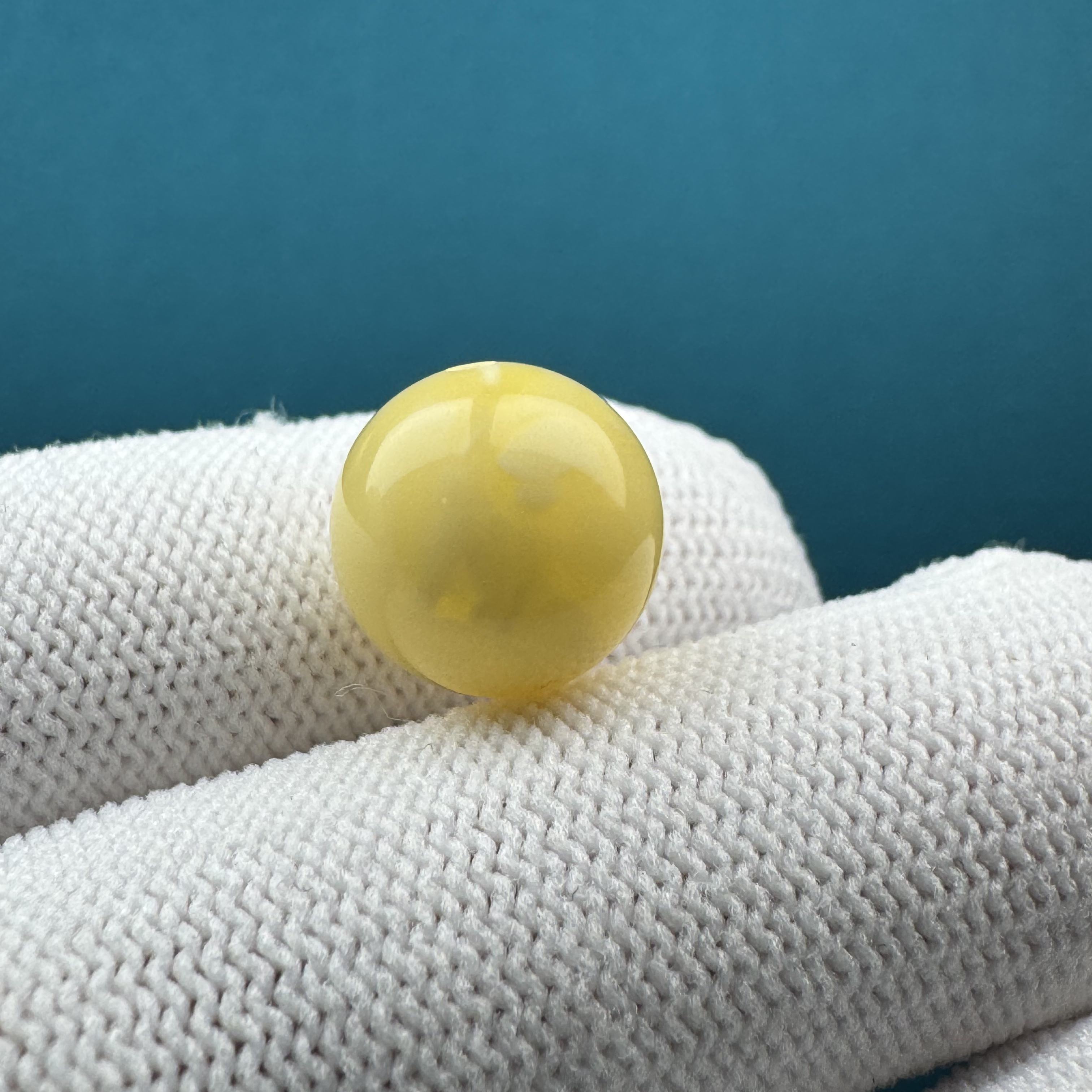 A3515天然原矿蜜蜡 圆珠12.5mm 支持鉴定 假一罚十