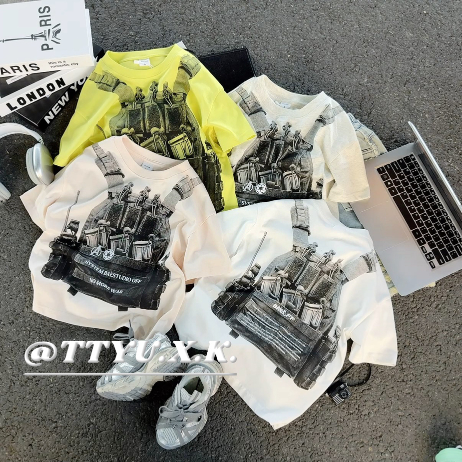 HLB2025男童夏款韩系时尚潮流T恤2551