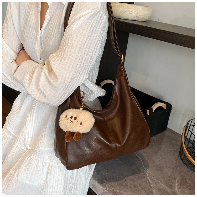 大容量通勤包包女2025新款冬季简约小众托特包时尚潮流单肩斜挎包