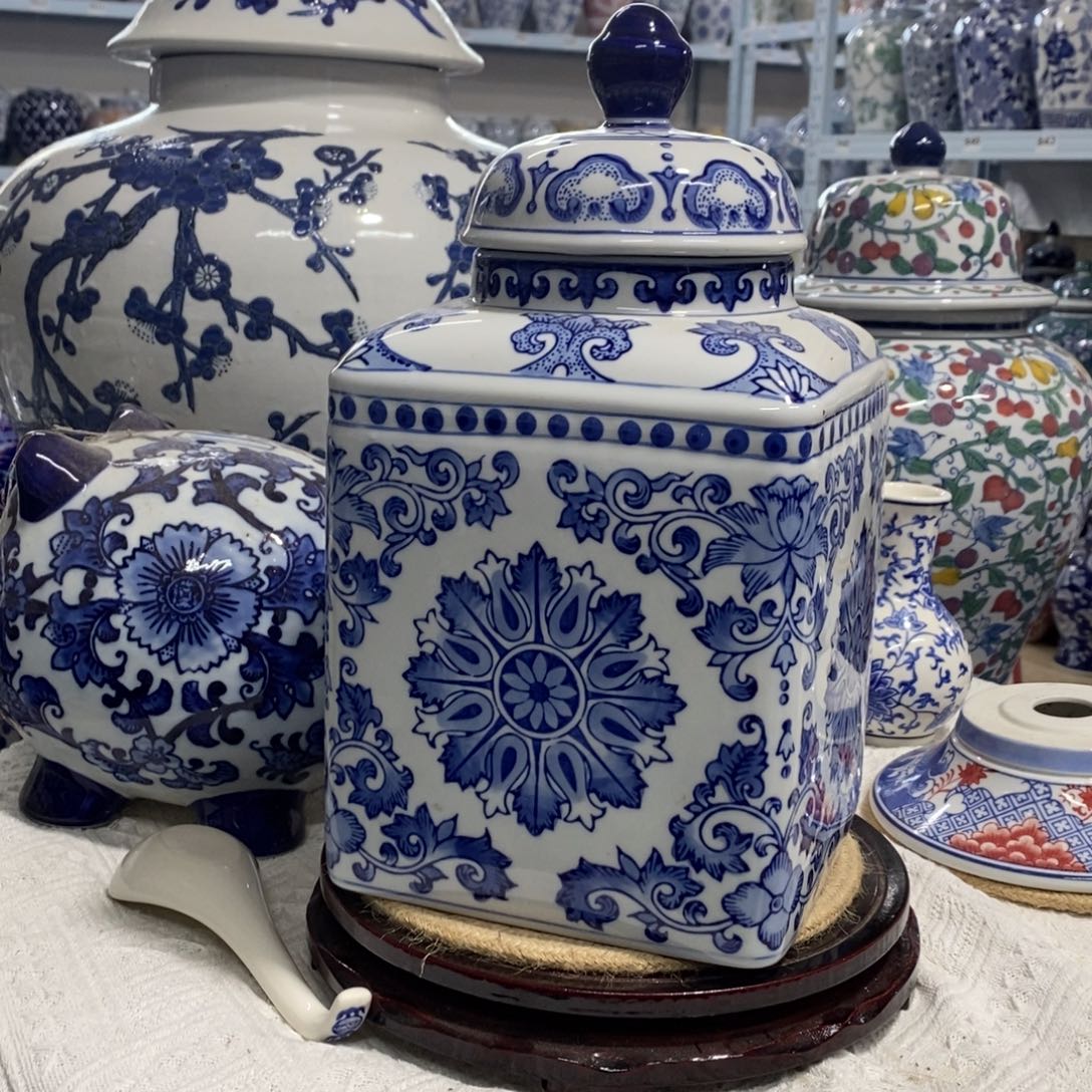 【闪购商品】摆件用****9茶叶罐花瓶摆件花瓶