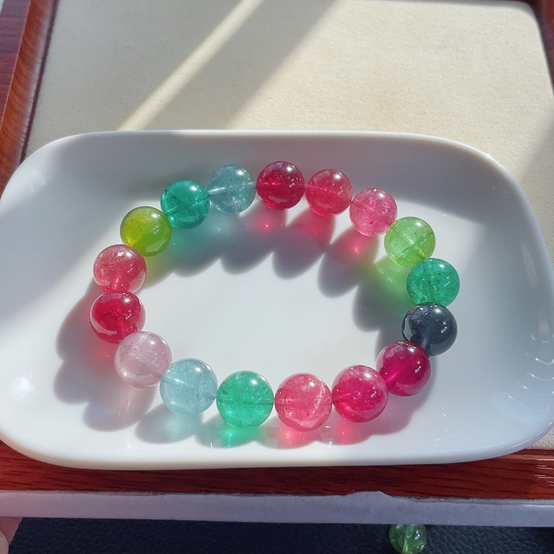 碧玺手链未镶嵌12mm左右