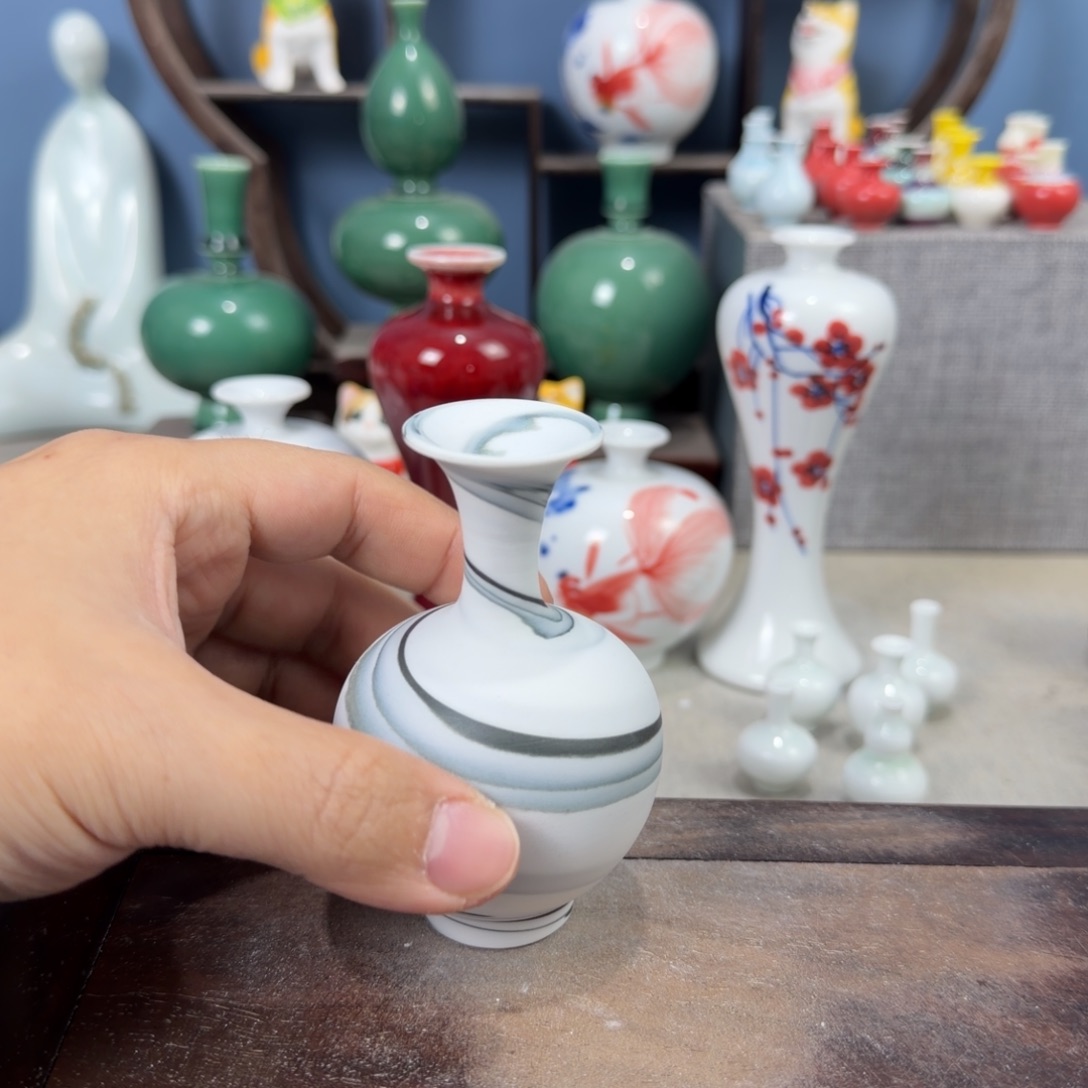 陶瓷手工小花器摆件