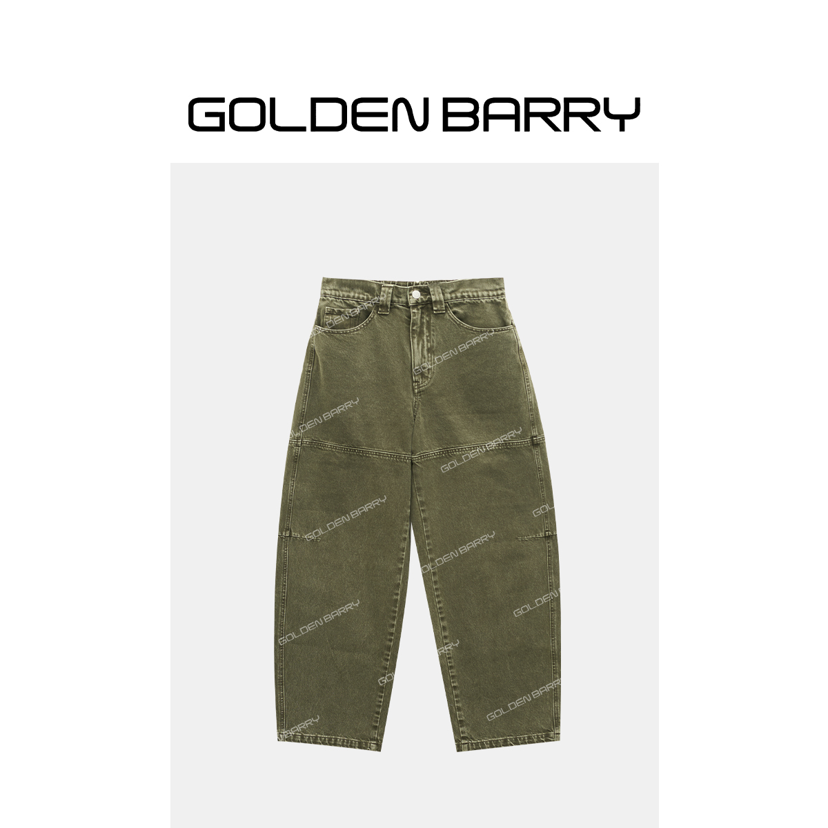 |512030复古水洗阔腿裤