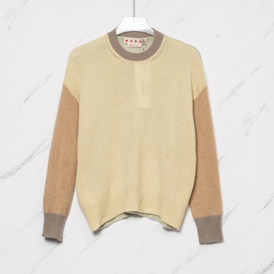 全新未使用 MARNI 【瑞池女装】中性撞色oversize针织衫MRGU00147