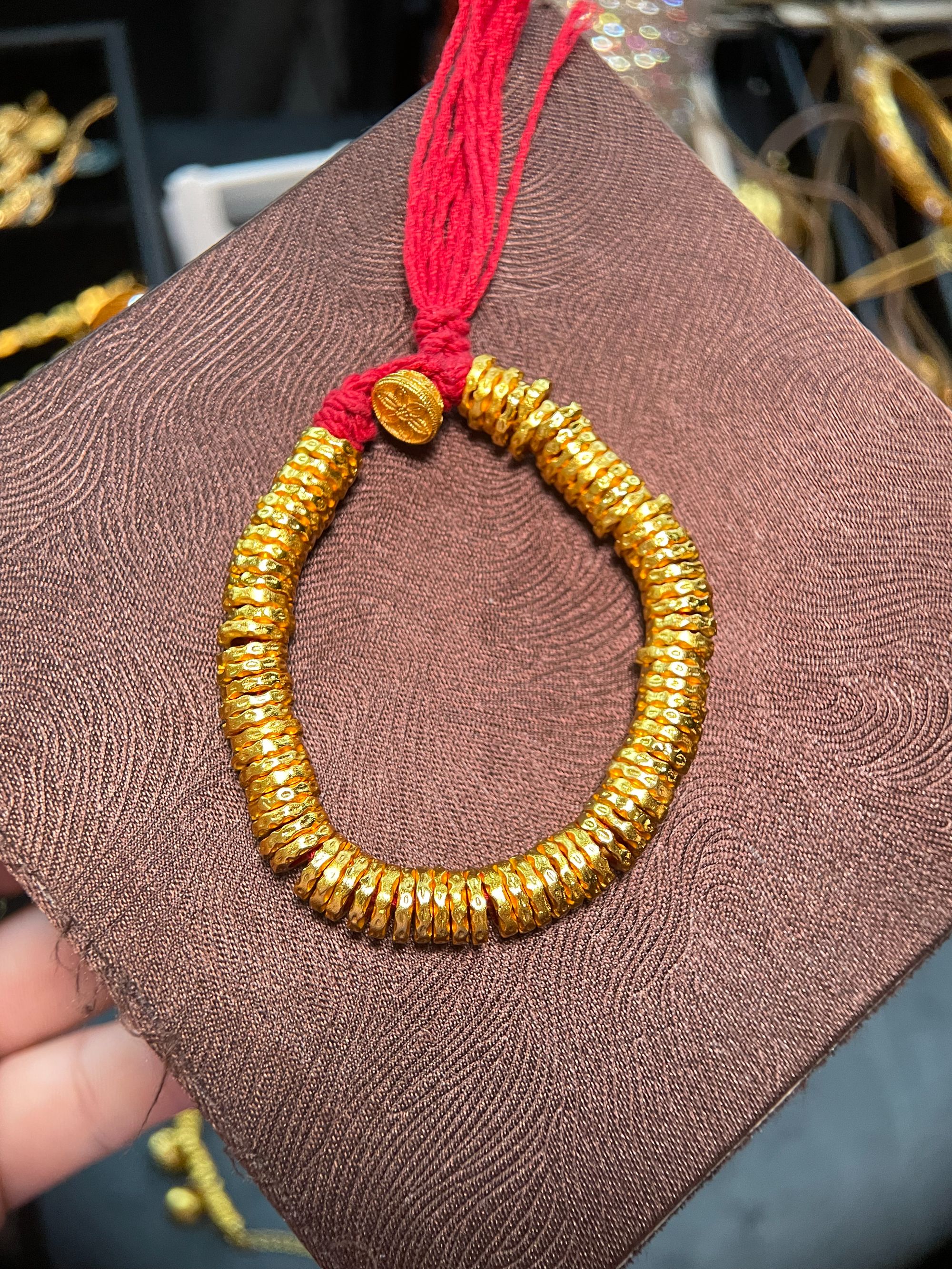 合金手链 合金手链本命年999手串圈盘缠手绳红绳手工黄财神手链