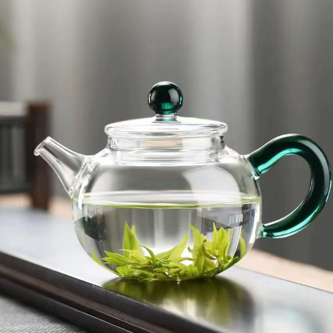 高硼硅玻璃茶壶耐高温绿茶壶小号泡茶壶可过滤精致功夫茶具石瓢壶