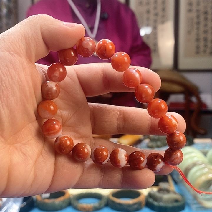 南红玛瑙手链未镶嵌