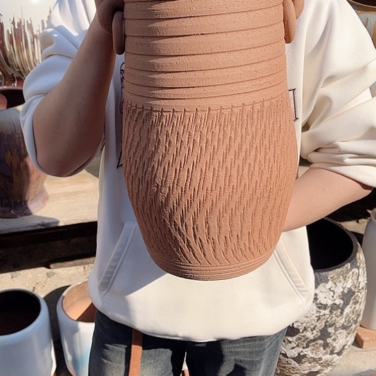 紫砂花盆高度36口径20