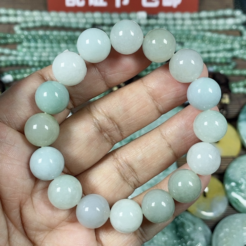 【闪购商品】翡翠颈饰未镶嵌玉手链翡翠玉卡12.5