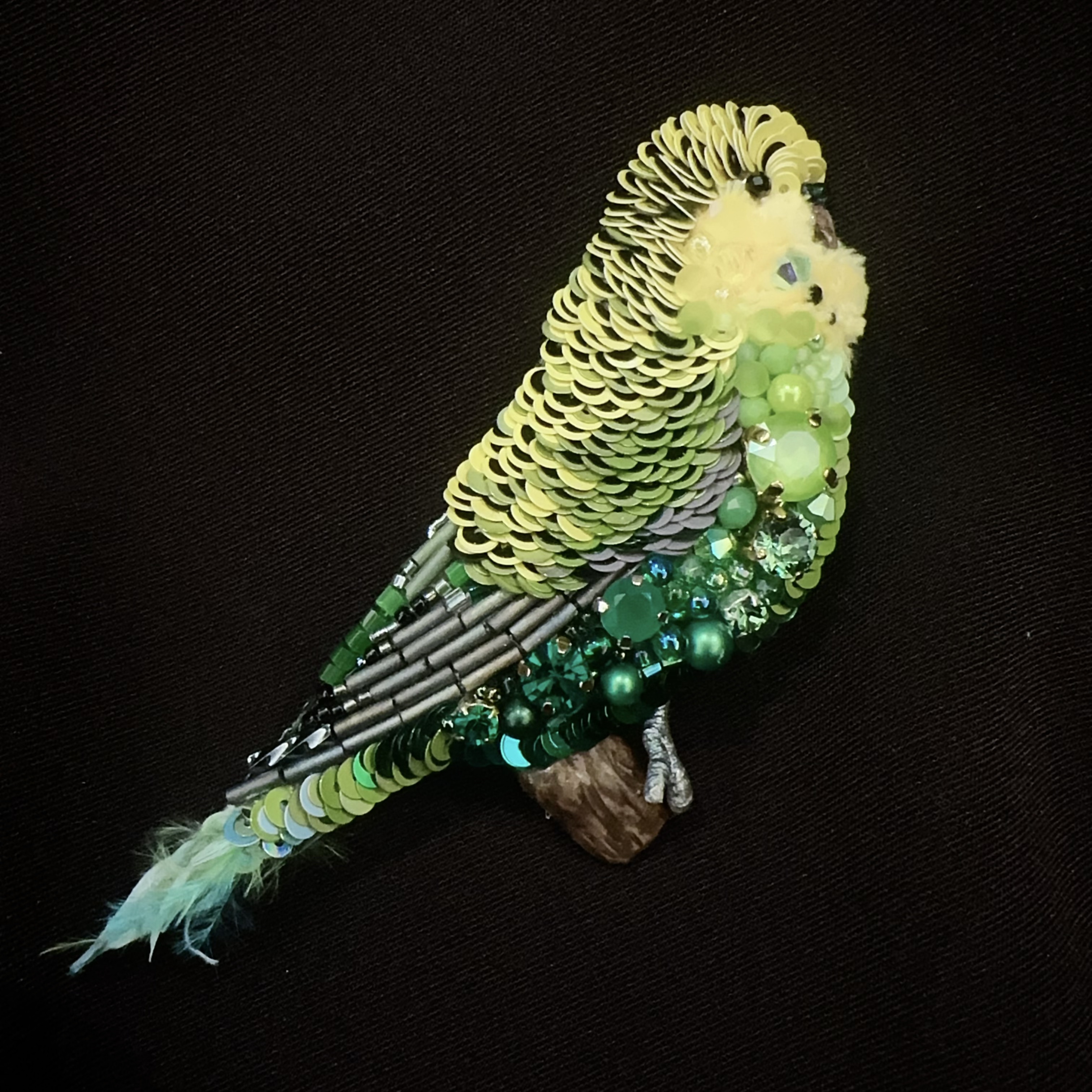 高定工坊法式珠绣娜斯佳胸针[215c-16]