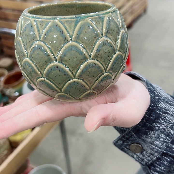 有孔.凑满10元发货多肉陶瓷花盆！