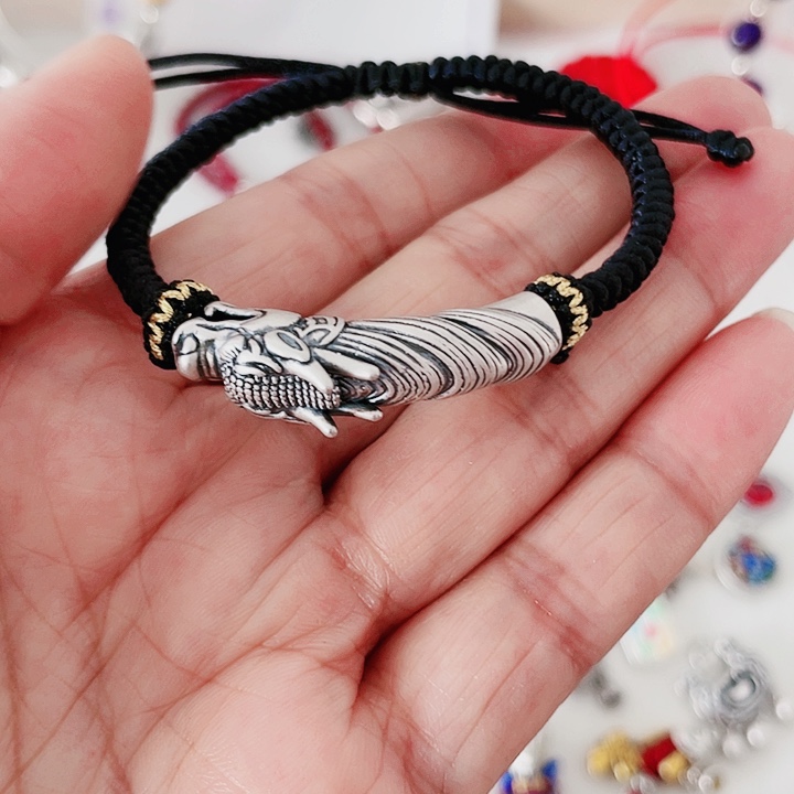 珐琅吊坠足银龙头