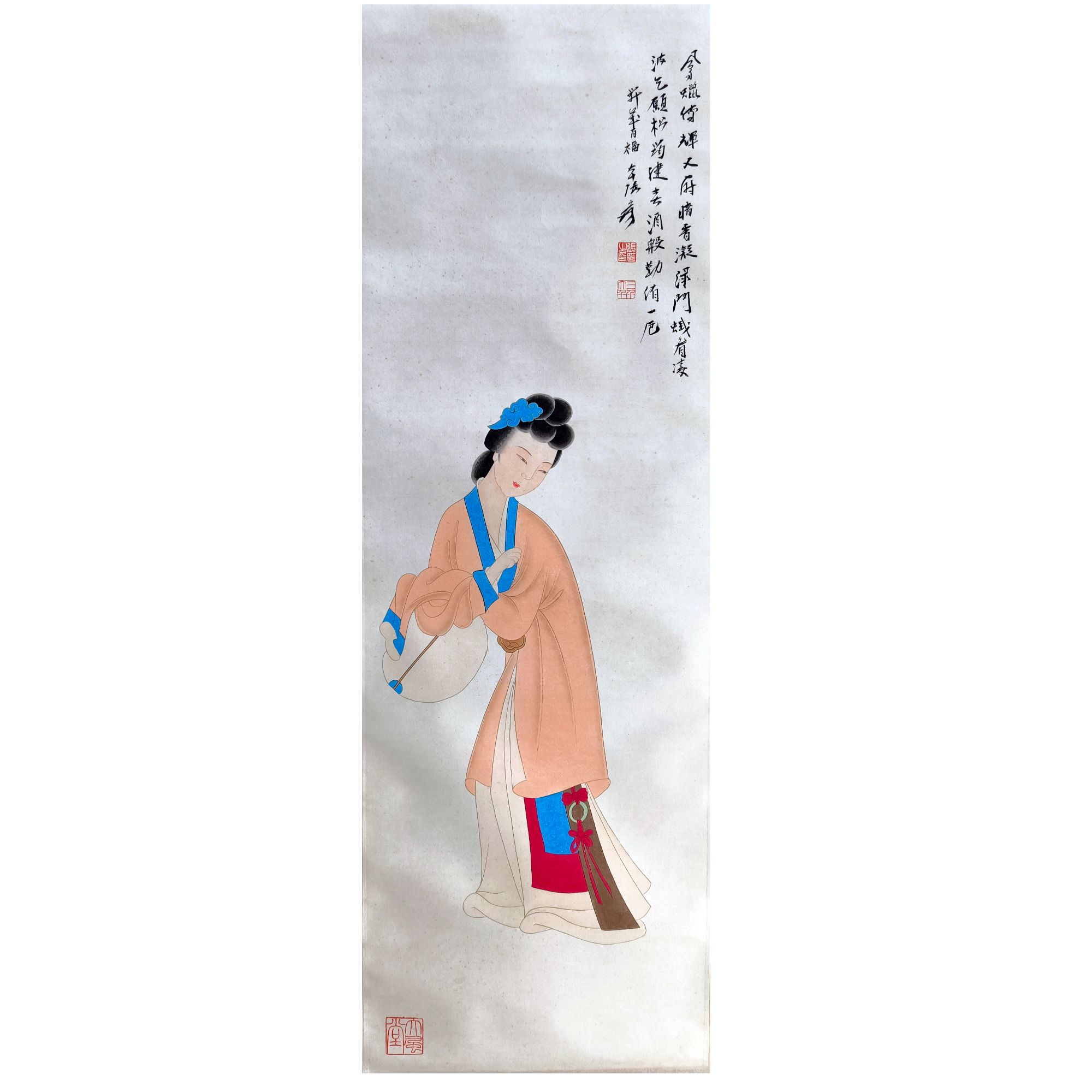 43 ZDQ  仕女  110X37  纸本立轴