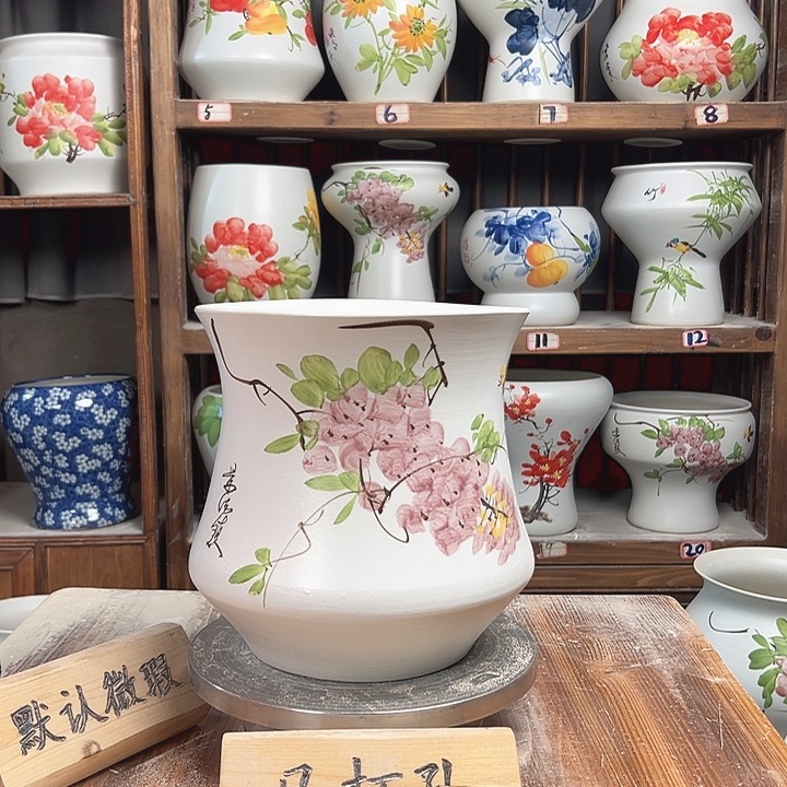 摆件小蛮腰紫藤新款陶瓷陶瓷