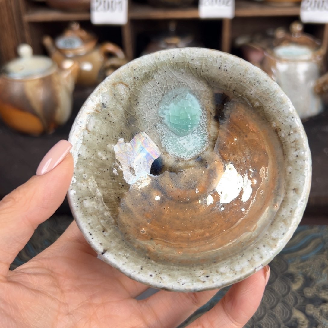 杯柴烧茶器粗陶主人杯