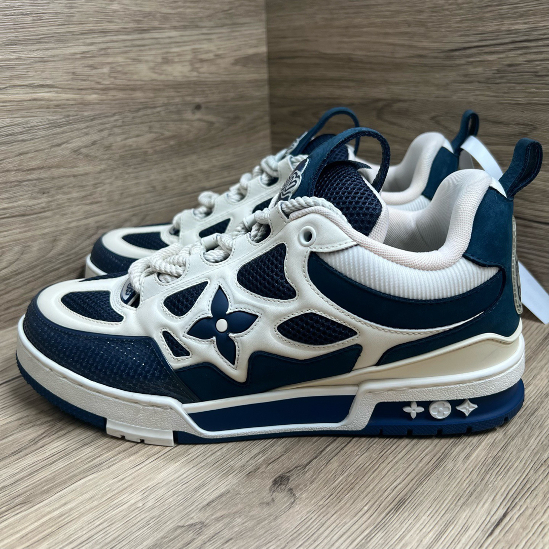 99新 LouisVuitton/路易威登 Skate 白蓝面包鞋 41码
