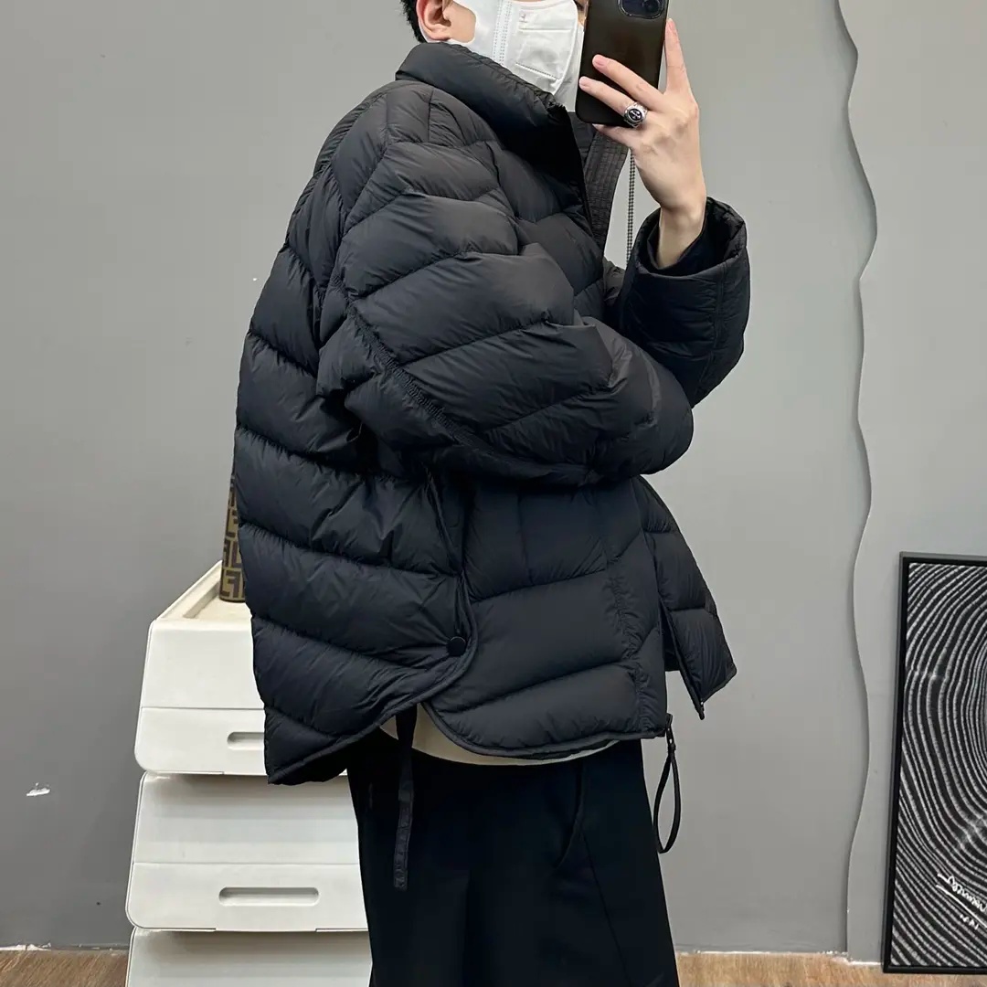 【排骨纹90国标~巨保暖】立领羽绒服男士冬季潮流宽松设计款外套